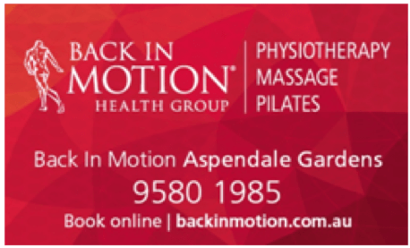 SPECIAL OFFER! BACK IN MOTION